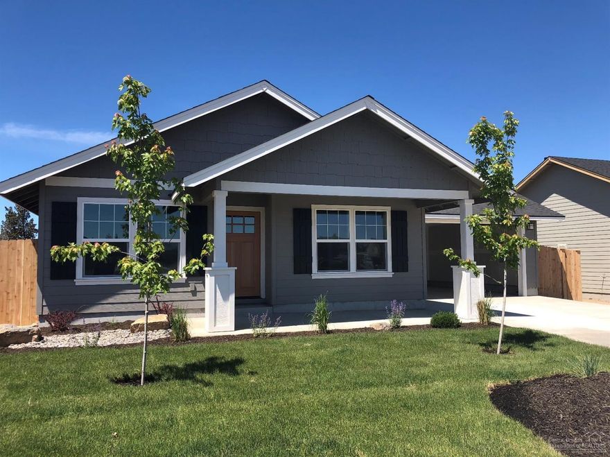 Brand new homes w/ Cascade Mtn Views at affordable pricing! Single level, vaulted ceiling, 3 bedroom, 2 bth w/ great room concept. Dbl wall const, sound insulation between bedroom walls, Frigidaire appl, pantry, kitchen island, plush carpet & laminate flooring, gas FP w/ tile surround, dbl vanity in master, nat gas FA, 2 car gar, fully fenced, front landscaping w/ underground sprinklers, RV parking available. Common area/park located @ corner 5th St. & Oak Pl. Near hospital & shopping