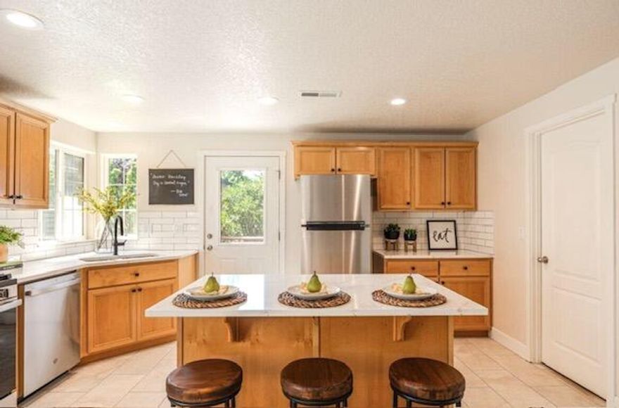 Welcome to your beautifully updated, single-story home in the desirable Foxborough neighborhood! Situated on a spacious corner lot with mature landscaping and fenced yard, this home offers comfort, style, and convenience. Just steps from a large neighborhood park w/ playground, it's perfectly positioned for outdoor enjoyment and community living.
Inside, you'll find a bright & airy open floorplan with an excellent separation of bedrooms, ideal for privacy and flexibility. Recent updates include fresh interior and exterior paint, new carpeting in the bedrooms, and stylish new light fixtures in the bedrooms and bathrooms. The living room features a fireplace and new ceiling fan for added comfort.
The kitchen has been thoughtfully upgraded with new stainless-steel appliances, quartz countertops, a sleek matte black faucet, stainless sink, and durable new tile flooring-making it both functional and beautiful.
Don't miss your chance to own this move-in-ready gem in a fantastic location!