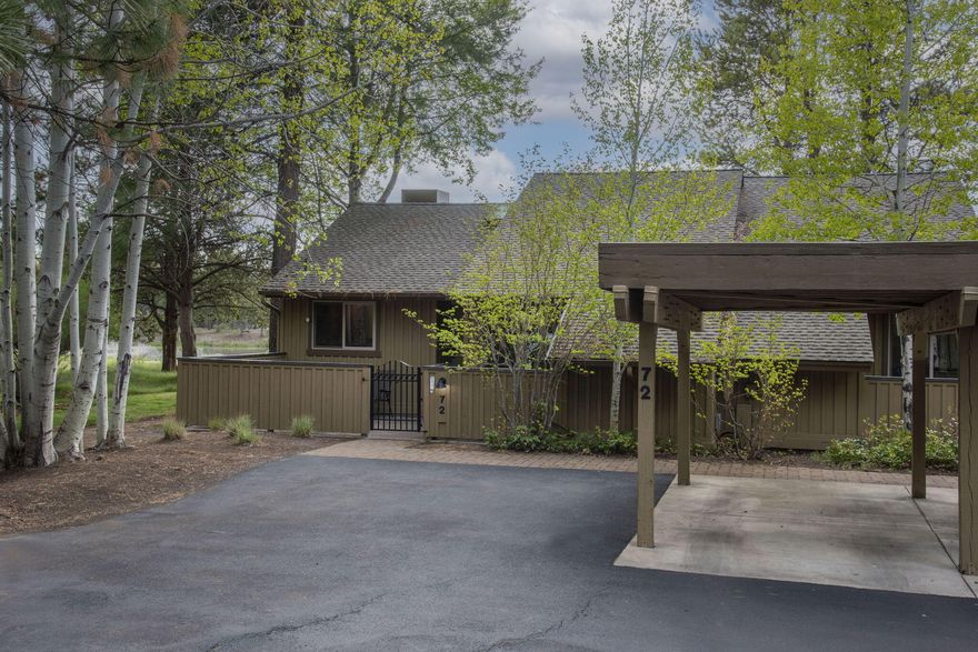 Nestled on the tranquil shores of Lake Aspen, this fully furnished single-level condo offers stunning lake views, spectacular sunsets and plenty of bird watching! Step inside to enjoy a vaulted living room w/ lava-rock wood burning fireplace and a clear cedar accent wall - creating that classic Sunriver feel. Two suites, each with an updated bathroom including tile surround shower, counter-tops and flooring. Updated kitchen with sitting bar, slab granite counter tops and newer appliances. Wonderful Sunriver location near the river, the Marina, the lodge and Lake Aspen, of course. Quelah owners enjoy their own private pool, hot tub, pickleball + tennis courts - just for owners and their guests. Come take a look, then start making your plans to stay and play! Strong rental history, new AC and furnace installed March '25.