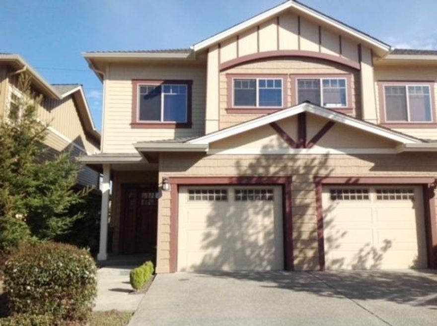 Located in the popular Sequoia Village, this contemporary Craftsman style townhouse features engineered hardwood & tile flooring, granite counters and a casual eating bar in a kitchen with stainless steel appliances. 2 Master suites upstairs, one with a balcony. Quality upgrades in hardwood flooring, granite counters, tile, etc. Finished single car garage with door openers. Additional feature of this property is the spacious club house with pool and large hot tub. HOA fees include exterior maintenance and front yard care. Close to a city park and school. Come enjoy the good life!