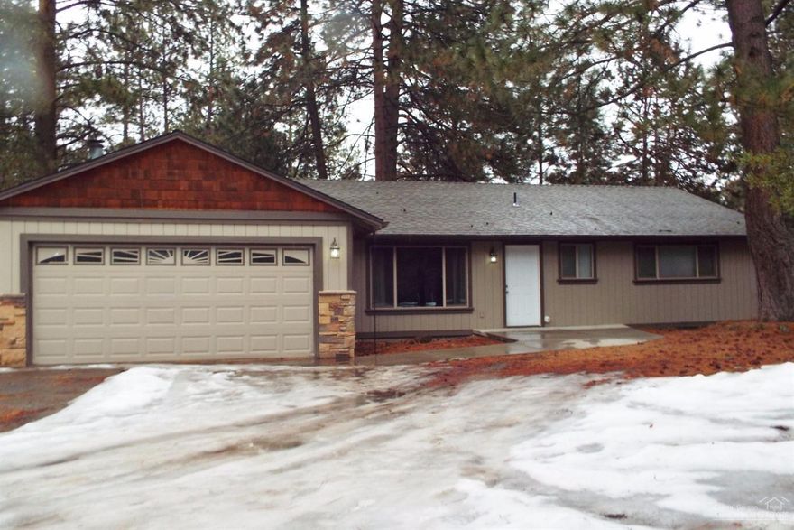 Completely remodeled 1440 sf ranch style home on .75 acre lot. This home has a living room and family room, two spacious bedrooms, two baths with tile showers and kitchen has stainless appliances. Features include hardwood floors and vaulted ceilings. The backyard is fenced with a stamped concrete patio. RV parking and room for a shop.