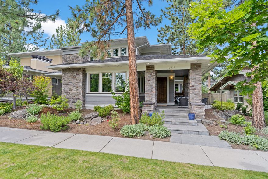 Great Northwest Crossing listing awaits its new owners! A past Tour of Homes entry built by Choice One Builders compliments the award winning NWX neighborhood with a stylish Prairie build with a splash of Contemporary. This beautiful and spacious 3 bedroom, 2.5 bathroom home comes with many upgraded finishes throughout the home including primary suite on the main level, Earth Advantage Platinum Standards, custom Sapele Cabinets, Mitsubishi ductless heating & air conditioning units, central vacuum system, courtyard off primary bedroom, secondary suite upstairs, tankless water heater, triple pane windows, and radiant floor heat in Primary and upstairs bath. A large pantry/storage in laundry room and fully fenced yard round out the home. This neighborhood was thoughtfully designed to provide residents with conveniences like restaurants, shops, parks, schools and trails. This is a perfect home for those who want to land on the Westside of Bend.