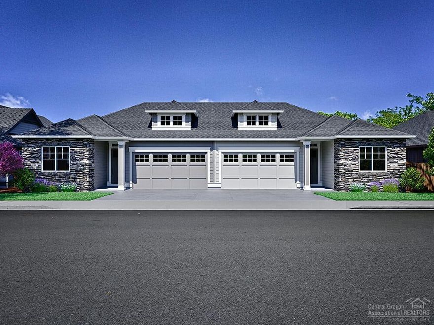 Just Imagine watching the sun come up over the City view from the outdoor living space in this beautiful CASSIDY townhome presented by Award Winning builder Pahlisch Homes, located in the River's Edge community on Bend's prestigious northwest side. This homes quality & finishes will be the envy of family & friends. Delight the senses with the natural light in the kitchen & dining and the warmth from the gas fireplace in the great room. Relax in the Gracious master suite with easy access to the covered patio. Numerous smart home features are included to complete this home.

Photos are of like model.