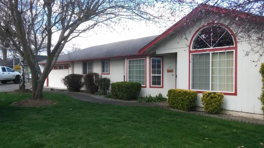 Quiet cul-de-sac location in SW Medford in Griffin Creek School district. Attractive ranch style home with split floor plan with 2 master suites and an additional bath. Large RV (48') parking plus oversized 2-car garage (over 800 sq. ft.) and 2 storage buildings. Extra cabinets throughout. All flooring recently replaced. Walk-in closet and double vanity. Nice front yard and private patio area. Appliances included. Large laundry room. Cultured marble bath counters.