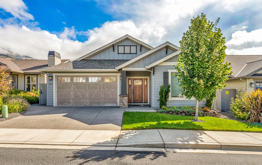 You will be drawn to The Silver Oak 55+ Community for the low maintenance landscape and bungalow style architecture plus you will love that the $12,000 SOLAR upgrade from the seller that affords the electrical bill of between $6.00 -$This home will meet all your requirements.  This is a wonderful split floorplan that allows privacy for a guest or a quiet study or office, all on a single level. The great room features vaulted ceilings and lots of natural light with a cozy gas fireplace. The kitchen has gorgeous natural stain Alder cabinetry, Caesarstone counter tops w/custom kitchen backsplash.  The golden Sand Birch hardwood flooring was a nice soft touch to pull everything together. The home is also certified Earth Advantage Platinum, which is the highest rating for energy efficient Solar that has been installed by the seller. You will also love the quiet backyard and covered patio. It is conveniently located for access to shopping while still in a beautiful neighborhood style setting