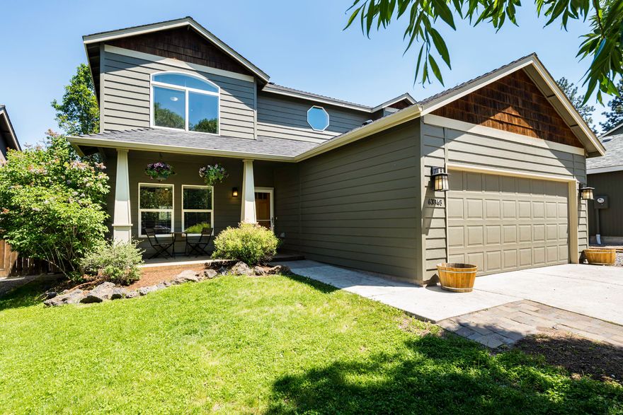 This well maintained home in Northwest Bend provides comfortable living with some of Bend's beautiful parks and shopping conveniently nearby. The floor plan flows well with living areas downstairs including kitchen, living room, dedicated dining room, half bath and laundry. A sliding glass door off the living area provides access to a fully fenced yard. Upstairs you will find a nicely sized bright primary suite, and three additional bedrooms with full second bath. Vinyl plank flooring through out, fresh paint in and out, and new appliances in the last 5 years. Gas fireplace in living room and air conditioning provide comfort year round.  Harvest Park is three blocks away, Riley Ranch Nature Reserve is .8 miles away, Cascade Village Shopping Center is 1.3 miles away, and Tower Theater on Wall St is 3.5 miles away.