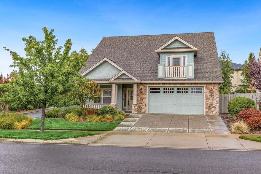 This wonderful two story home offers main level living & incl. 2 Master suites! Close to amenities such as restaurants, shopping & medical, this 3 bedroom, 3 bath also includes a lg bonus/4th bedroom. Greeted by hardwood floors, the main level showcases formal dining, a large family room w/high ceilings, gas burning fireplace w/floor to ceiling stone, & a lg sliding glass door that opens to a covered patio. The Lg kitchen is appointed with granite counters, stainless appliances + eating bar that opens to the family room. The lg Master suite incl/dbl sinks, separate jetted tub, lg shower, water closet, lg walk-in closet w/built-ins + access to the covered patio. The 2nd bedroom/office, lg laundry rm & full bath are also located on the main level. The 2nd master is located on the upper level along with a lg bonus room /4th bedroom w/small balcony + additional flex room and extra storage.