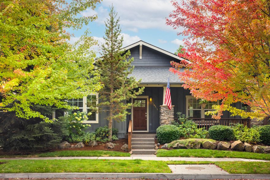 Nice single level home in the Stonehaven neighborhood with great curb appeal. Mature trees and well-maintained landscaping welcome you to this beautiful home with a large covered front porch, open great room with cozy gas fireplace, and good separation between the primary suite and secondary bedrooms. Beautifully landscaped backyard includes a large concrete patio with a huge electric awning and alley access to the oversized 2-car garage in the back. This is the original owner who has taken great care of the home.