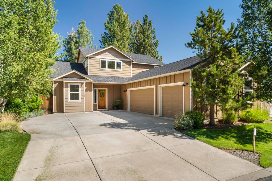 Your doorstep will be just minutes to all that Sisters has to offer! Walk to top-rated schools, pickleball, disc golf, mountain biking and National Forest hiking. Sisters is known for music festivals, the quilt show and the rodeo. Enjoy skiing at Hoodoo, golf at Aspen Lakes and fly fishing the Metolius.
This beautiful open-concept property features high ceilings and windows with abundant natural light, creating a warm and welcoming home. The kitchen has custom cabinetry and granite counters. The room off the entry and the open upstairs loft provide plenty of creative flex space - home office, yoga, play area... Downstairs is a primary suite with a spacious closet and walk-in tub (which a buyer can have converted to a shower easily). There is plenty of storage in the 3-car garage with a workshop area, and a beautiful Ponderosa-lined backyard. 
Recent upgrades include a new roof in 2017, HVAC 2021, water heater 2024 and brand new lighting, paint and carpet. Call for a showing today!