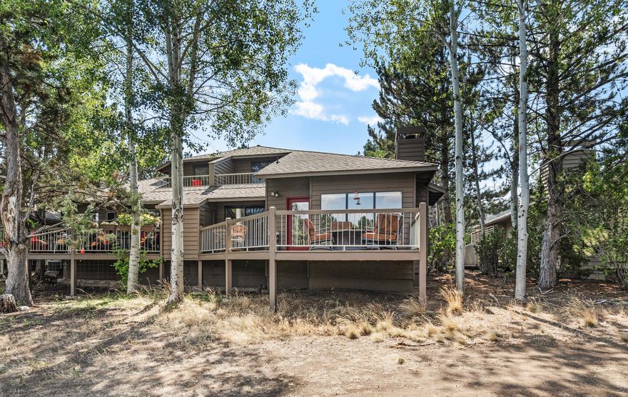 Beautiful townhome located in the heart of Bend overlooking the Golf Course. This very well-maintained home has 3 bedrooms and 3 baths, with a large primary bedroom located on the first floor. The kitchen has been updated with refinished cabinets, granite counters, and stainless appliances. Hardwood floors compliment the light and bright great room and dining area. Vaulted ceilings open to a generously sized loft area and another large bedroom and full bath. Enjoy your morning coffee or an evening glass of wine on a choice of outdoor decks. Park your car in the oversized double-car garage. Other upgrades include newer exterior paint and roof. All located in a gated community with mature landscaping and close to the river trails, restaurants, and shopping. Come and take a look today!