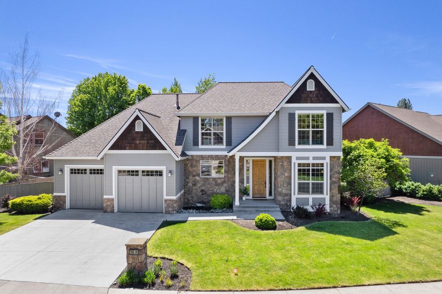 Beautiful spacious home on .22 acre in desirable River Rim. This lovely well taken care with new paint in every room, enjoys light and bright spaces and an open floor plan. Downstairs you will enjoy the open concept great room that includes wood blinds, wood flooring, and a gas fireplace. Open cook's kitchen with a walk-in pantry, and dining room with space for large family gatherigs. A private den/office and the large Master suite are on the main level. Upstairs are 3 large bedrooms, a full bathroom, plus a landing area great for a desk or reading space. Tandem 3 car garage with above head storage shelving for extra storage and outdoor toys. Beautiful large landscaped fully fenced back yard, perfect for enjoying private outdoor living. New roof installed June 2020, wood flooring refinished June 2020, exterior of home painted in 2018, refinished driveway 2019 and new carpet in 2019. River Rim neighborhood is conveniently located to shopping, parks, schools, and trails.