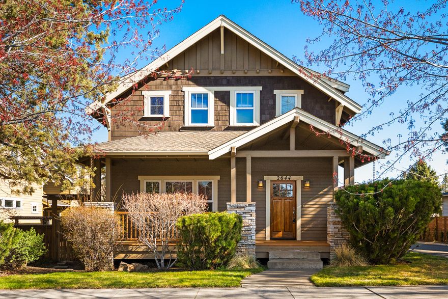 Discover Your Dream Home in Northwest Crossing, where luxury meets convenience in this stunning 3 bedroom, plus main level office with built-ins, 2.5 bathroom, 2212 sqft Bungalow. The open great room floor plan features a cozy gas fireplace and expansive windows that fill the space with natural light. The chef's island kitchen is a culinary delight, featuring stainless steel appliances, granite counter tops, hardwood floors, island breakfast bar, and dining area. The spacious second story primary suite boasts a spa-like bath with double vanity, tiled shower, soaking tub, and walk-in closet. Enjoy outdoor living in the private, low-maintenance yard with mature landscaping and a beautiful multi-tiered deck that is perfect for entertaining or relaxing under the stars. Nestled in the heart of NW Bend, this home is a stone's throw away from top rated schools, parks, trails, shopping, restaurants, and more. Schedule your showing today and make your dream home a reality.