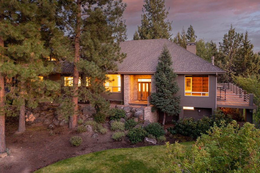 Spacious Custom Hm situated in Awbrey Glen on a Quiet Cul-de-sac. Living Rm has built-in Cabinets, Stone Fireplace, Spectacular Cascade Views, Volume Ceilings & Walls of Glass.  Separate Den/Library/Office w/ Cascade Views as well, Fireplace & Door leading out to Deck.  All Windows were replaced 4 Years Ago. Formal Dining Rm large enough to accommodate Banquet Sized Table. Kitchen w/ Oversized Pantry, 1 yr old Dishwasher, Cabinets Galore & SubZero Refrigerator.  Master Suite is on Main Level w/ Large Walk-in Closet, Dual Vanities, Jetted Tub, Separate Shower & Door leading to Outside Covered Deck. Guest En-Suites are downstairs with Full Baths & Separate from Master allowing Complete Privacy. Enjoy Outdoor Entertaining on your Huge Wrap Around Deck. The 3rd Floor is Unfinished w/Storage Rm, Closet w/ Built-in Drawers & Plumbed for Shower & Toilet.  New Hardwood Floors & Carpet.  4 Car garage w/ extra Storage.  New Furnace. This is a Gem w/ so many possibilitie