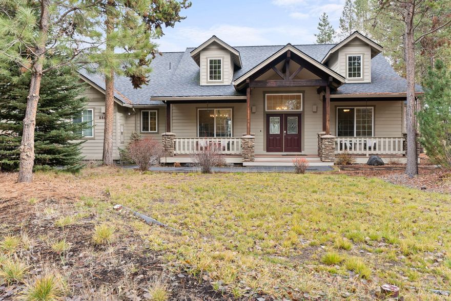 Welcome to your live-here, play-here, rent-here dream home in River Meadows; Where upscale comfort meets the best of Central Oregon adventure. This single-level living home has all the right vibes: vaulted ceilings, a chic remodeled kitchen, rich hardwood floors, and of course, a cozy fireplace perfect for après-adventure evenings. You've got curb appeal for days with a covered front porch and you'll be the envy of your neighbors with one of the few private, fully fenced yard's in the entire community (grandfathered in!).  Whether you are a car enthusiast, a gamer, or travel with a big group, you will love the epic 3,351 sq. ft. bonus space; perfect for your space, your gear, or your guests! Plus, a separate storage shed just in case you really do need that new snow mobile! This amazing home is your gateway to endless Central Oregon adventure: bike trails, river floats, mountain fun, and all the sunshine you can handle.