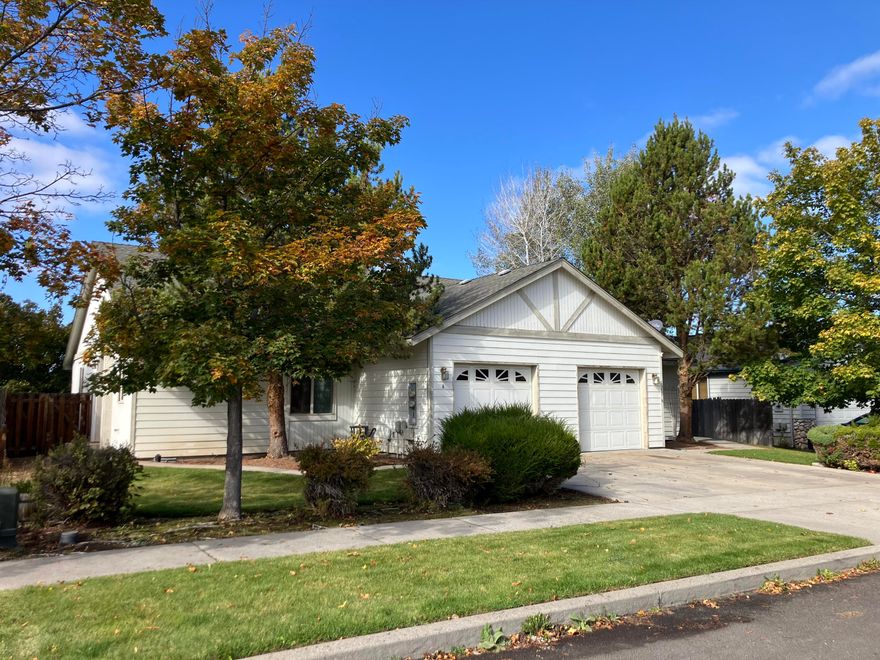 Steady income producing property conveniently located a short distance from St. Charles Medical Center and downtown Bend. Great single level with separated primary, large walk in closet and bathroom. Solid tenants with great rental history and care for the property. Single car garages and laundry room. Nice and quiet neighborhood, not a short cut. Property backs to church grounds and has views of Pilot Butte.