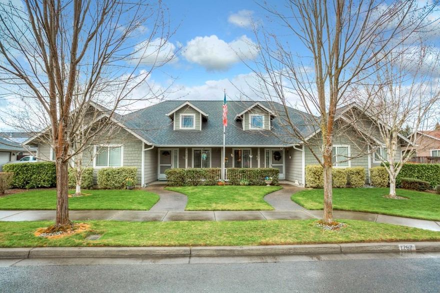Beautifully maintained duplex in a wonderful Grants Pass neighborhood! These units have been owner occupied and are turnkey for an investor or a two-family set-up! 2 bedroom, 2 bath units with large living, dining, kitchen area. Vaulted ceilings, plant shelves, and covered front porches all on a quiet, tree-lined street. Large covered patio, large fenced backyards, beautifully landscaped with sprinkler system, 1+ car finished garage with additional storage or shop area. Conveniently located near Three Rivers Medical Center, Rogue Community College, and shopping areas. Super investment!