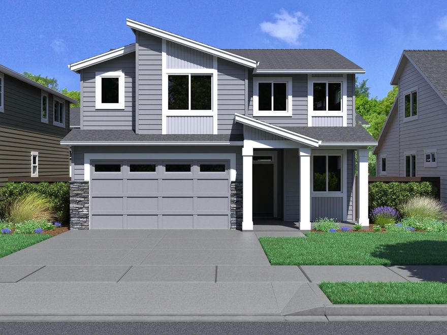 This well-designed home layout allows for either 3 bedroom, large rec room and downstairs flex room or 4 bedroom with downstairs flex room. Open concept living with spacious 17' x 20' great room with natural gas fireplace for all your entertaining needs. Dining area has access to large covered patio and backyard. Home also includes Quartz counters throughout, exterior masonry accents, double wall construction, gutters and stainless steel appliances with gas range. HOA maintains landscaped front yard allowing you more time to enjoy all that Central Oregon has to offer. Winter estimated move in date. Photos are of similar home, specifications vary. Located in Pahlisch Homes new community, Luderman Crossing, in the heart of SE Bend, tucked off the Reed Market Road and 15th Street roundabout. Residents are only 10 minutes from downtown, the Deschutes River & the Old Mill District. Nearby to the Larkspur Community Center & Park, the new 37 acre Alpenglow park and new high school.