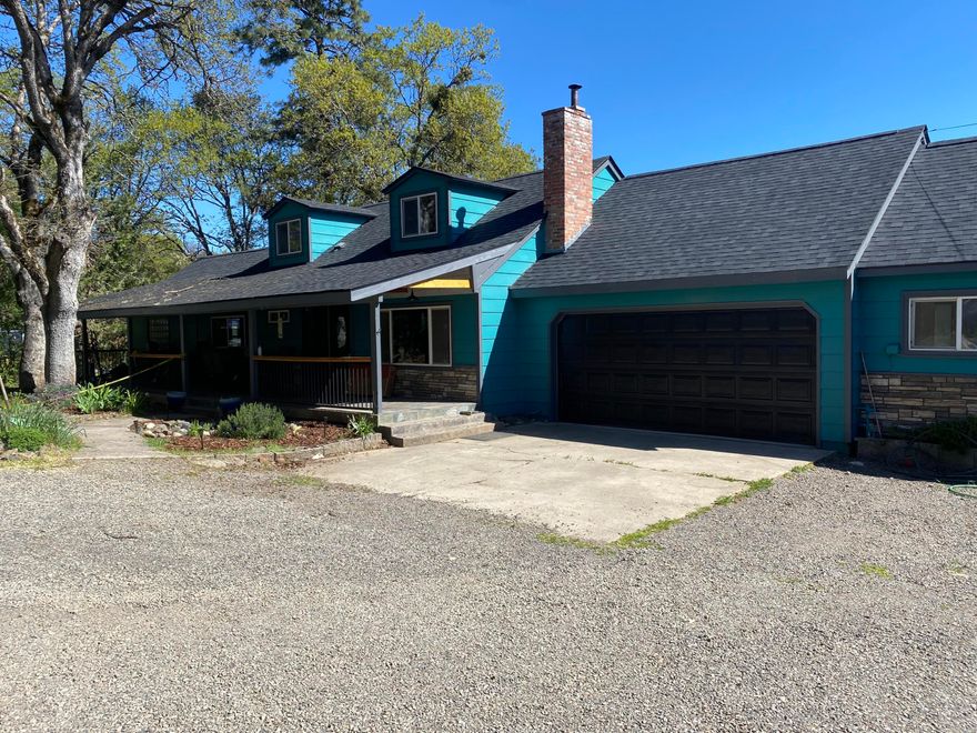 Seller offering 10k concessions to be use only for closing costs - limited to escrow and title fees, interest buy down or repairs only. Black Friday special!

Total 5bd/4ba on 1.5 acres with 2 separate units.. 3/3 main home with additional large bonus room off garage, + studio apartment above shop.

Renovated 2 years ago: painted inside and out, wood floors refinished, designer fixtures, stone counter tops, live edge shelving, floor to ceiling windows looking out towards Mt. Mclaughlin. Master suite downstairs with walk in closet and jacuzzi, walk in showers and built in bluetooth speakers. 

Expansive decks front and back, with views! 16gpm well, pool and fish pond, pasture, fully fenced, seasonal creek, established landscaping, orchard (peach, cherry, plum, apple, pear, elderberry, currant, fig), raised beds and grape vines. Garage and large bonus room w/ separate entry and deck. Separate 800sf shop with 220, 4'' clean out, trailer parking and rented apartment above. Desirabl