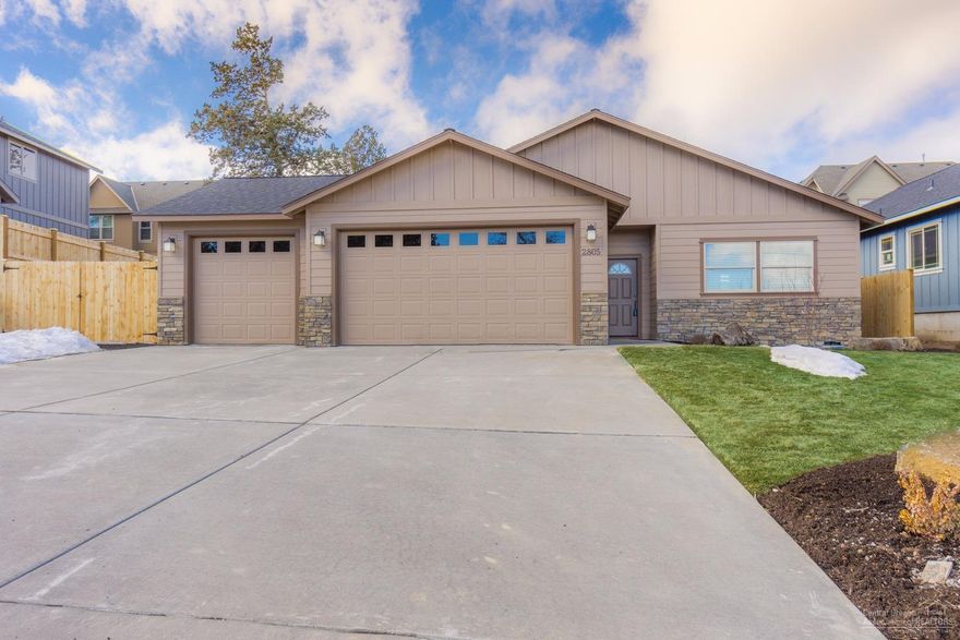 Brand New Single Level in Kian Canyon! Conveniently located in SW Redmond w/easy access to amenities & Bend. 4 bedroom (or 3 & den), 2 bath with 2,044 sq ft of living area. Lg Great Room w/gas fireplace open to spacious Kitchen w/eating bar. Knotty Alder cabinets, Quartz slab counters, Stainless appliances. Formal dining for entertaining. 30 year roof, gas forced air high efficiency furnace, Central AC. Triple car garage. Full landscaped, fenced w/ auto sprinklers. Warranty! Model open Sat & Sun 12-