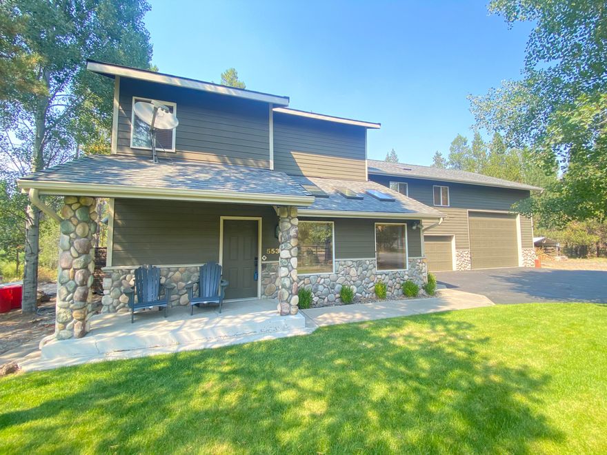 Complete Sunriver lifestyle home conveniently located near all the SR amenities, with the added privacy of being backed up to National Forest & the Deschutes River. Adjacent .89 acre lot INCLUDED in the sales price for a total of 2.13 private acres. Light & bright home features spa like master bathroom w/ walk in marble shower, jetted tub and floor heating. The 2nd story incl. a second large bedroom, bunk room with two new queen beds and sleeping nooks along with an additional family room. The kitchen has granite counters and a gourmet stainless appliance pkg with new Subzero fridge and Miele dishwasher. The front sunroom offers additional counter space, sink and refrigerator and with the radiant floor heat and is a great catch all for your winter gear/holiday gathering preparations. The deep 4 Bay garage with RV/Boat Bay is large enough for all your toys and still has room for indoor recreation w/commercial coated concrete floor and woodstove. Home comes furnished.