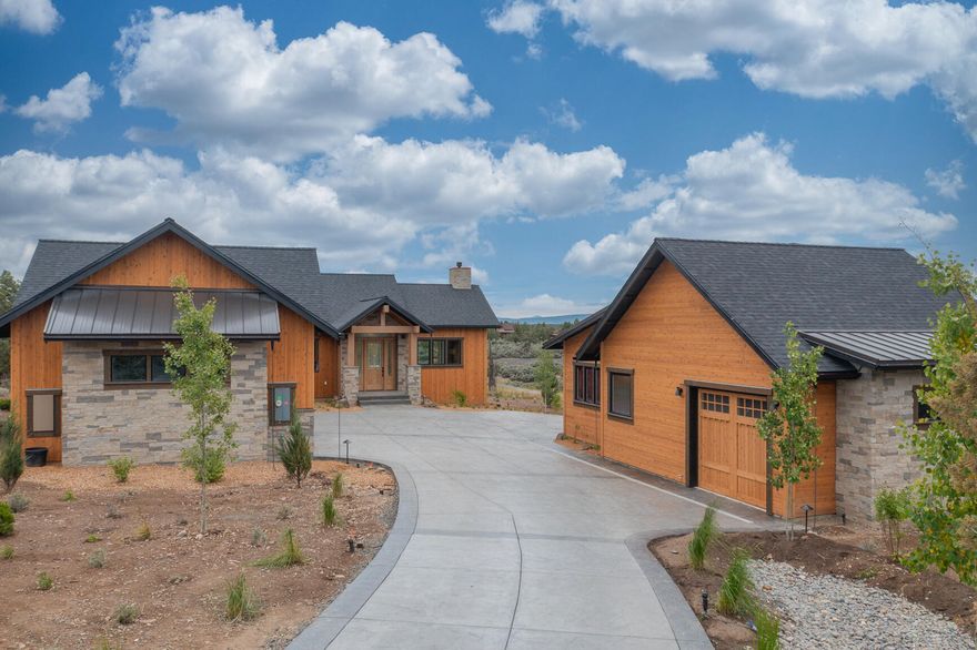 Why go through the lengthy building process when you can move right into this amazing one-level Brasada Ranch home! This mountain-modern home and casita have breathtaking golf course and Cascade Mountain views, overlooking the Brasada Canyons 10th green. Natural light abounds throughout the home. Expansive chefs kitchen with sprawling slab granite island, walk-in pantry & 3 ovens. Heated tile floors in all 4-bathrooms. Wood flooring in great room, kitchen and hallways. The Stamped concrete driveway leads to spacious 3-car garage in main home & single garage in casita. Brasada amenities include 18-hole golf course, 5 swimming pools, pickleball & tennis courts, fitness center, hiking/biking trails & 3 restaurants. Come visit this exceptional property and all that Brasada Ranch has to offer. Just 30 minutes from downtown Bend.