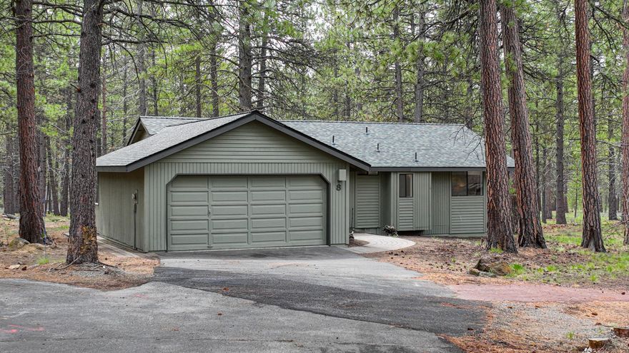 Location! Location! Come inside & you will be in awe of the views of the 15+ acres of forested common space that this single level home adjoins. Be the first to own & enjoy this freshly remodeled home in a very special location in Sunriver! Updates includes: new roof & insulation, luxury vinyl plank & carpet flooring, cabinets, quartz counters, stainless steel appliances, interior & exterior paint, interior doors & hardware, patio slider, lighting fixtures, some plumbing fixtures, window covering, gas FP.  Soak in the hot tub & enjoy the privacy of this location & the towering Ponderosa Pines. Paver entry walkway. Conveniently located ½ way between the SHARC & Fort Rock Park. Easy access to Hwy 97 from the North Cottonwood entrance. This single level floorplan & location checks the boxes for any type of buyer! The perfect 2nd home getaway, vacation rental or permanent residence.  Proven rental for years. Hurry, this one won't last long!