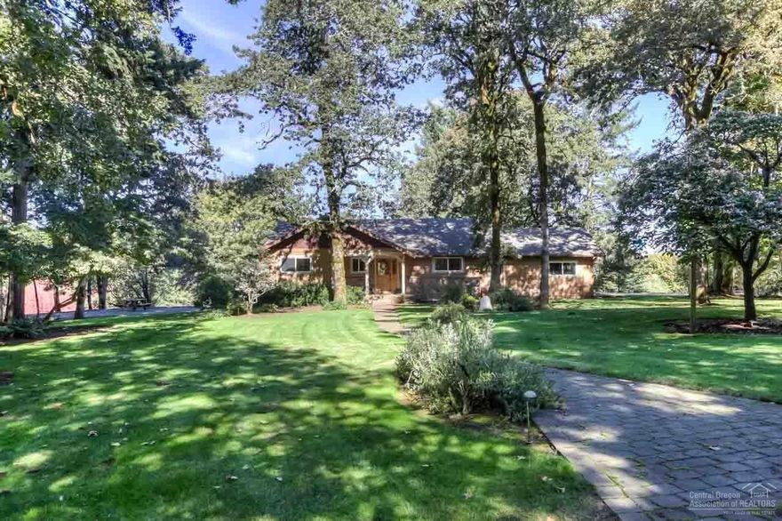 Conveniently located 2-3 miles from Hwy 22, 8 minutes to downtown Stayton! Private, picturesque and peaceful 30.87 acres. Blacktop driveway winds to entry of property. Inviting, well-kept ranch-style home with daylight basement, sits amongst beautiful grove of oak trees and manicured green lawn and overlooks a large pond(lined) with a large waterfall feature. Inviting 2864 SF home, 3 bedroom, 3 bath, with master bedroom opening up to large patio. Home has open concept Kitchen, dining, great room with large beautiful fireplace, all open to new deck overlooking the pond. A portion of the property is set up well for horses. It includes a 6-7 stall heated barn with tack room, dog kennel and wash rack. Barn is situated conveniently to fence and cross fenced turn-out pastures. Pastures are fenced with safe, no-climb horse fence. There is additional shop/storage building. Beauty and wildlife abound on this property! Less than 15 minute drive to Salem