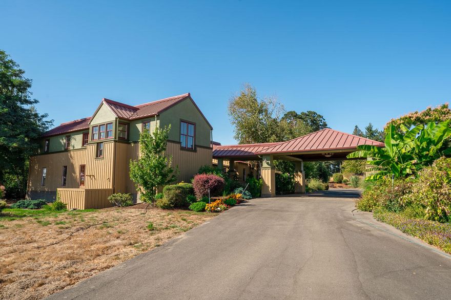 Oregon at it's best! 10+ acres w/gated entry & long private driveway to hilltop setting w/breathtaking mtn & territorial views. 6178 SF custom home w/5 BR, 3.5 BA & an entrance hall fit for a palace! Great rm w/soaring ceilings, lots of windows framing amazing views; floor to ceiling frplc, Chef's Kitchen! 2 spacious Master suites on main, 2 BR on 2nd floor w/Jack & Jill bathroom; Office, Music Rm, Flex space, 2 Utility Rms. Hardwood flrs, new carpet, fresh paint. Fully fenced pasture w/barn.  2 Propane Furnaces, Central AC; Built in Sound System, Vac system & Security System. Auto sprinklers, hot tub. Must see!!