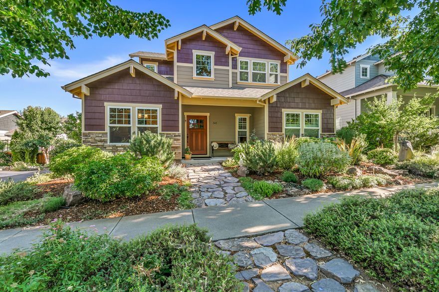 Enjoy the captivating views of Mt. Ashland from this luxury home located just a few short feet from the 4-acre, City of Ashland, Kestrel Park. With Bear Creek set as a backdrop, who could ask for more, but this home offers even more with solid Brazilian cherry floors, custom cherry cabinets throughout, high vaulted ceilings, a gas fireplace with tile surround and craftsman hardwood mantel. In the kitchen you will find custom riff sawn cherry cabinets, stainless appliances, tile backsplash, solid granite countertops, a full butler pantry with lots of room and storage. The main level master is very spacious with views of Mt. Ashland from the nook and includes built-in cherry cabinets. The master bath has lots of tile throughout, a large walk-in shower with stone floor and body spray shower heads. The entire home has been finished with exquisite Divine paint colors, solid core wood doors, a central vacuum system and an exquisite floor plan with 3 large bedrooms upstairs.