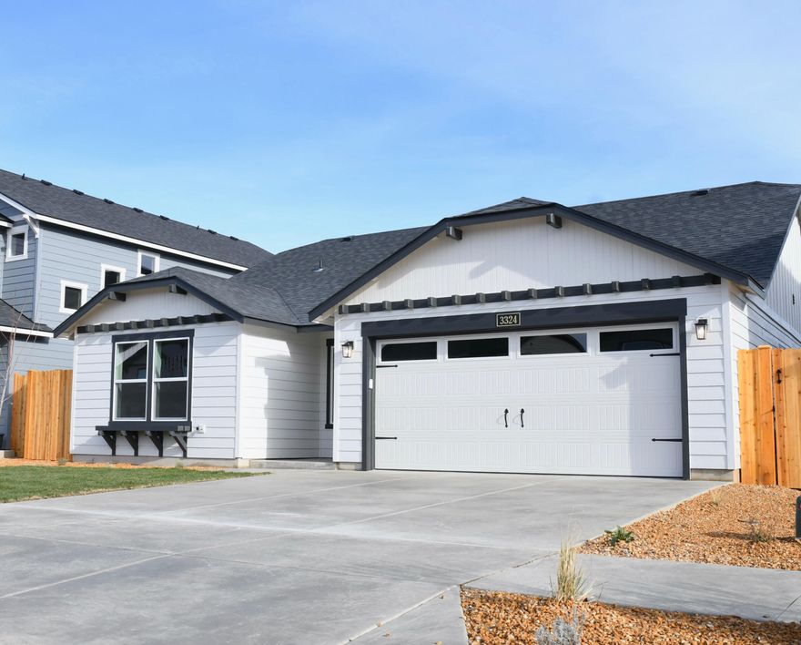 New Home, New Price! Exceptional opportunity on one of our best homesites! Located in the new community of 121 West, backing the future community park with convenient access to Highway 97, this home offers quick access to Smith Rock State Park and local attractions. A fan favorite for use of space, openness and overall design appeal. This home is equipped with LVP flooring throughout the home, solid countertops, extended patio, backyard landscaping and more! Step inside to a bright, open floor plan that maximizes every square foot. The wide, welcoming entry leads to a spacious living and dining area with vaulted ceilings, creating a sense of warmth and openness. The kitchen boasts a sizable wood-shelf pantry for ample storage. The main bedroom offers a relaxing space with vaulted ceilings, plenty of room for a king-sized bed, and an ensuite complete with dual closets, a separate toilet room for added privacy. This is a great opportunity in a prime location!