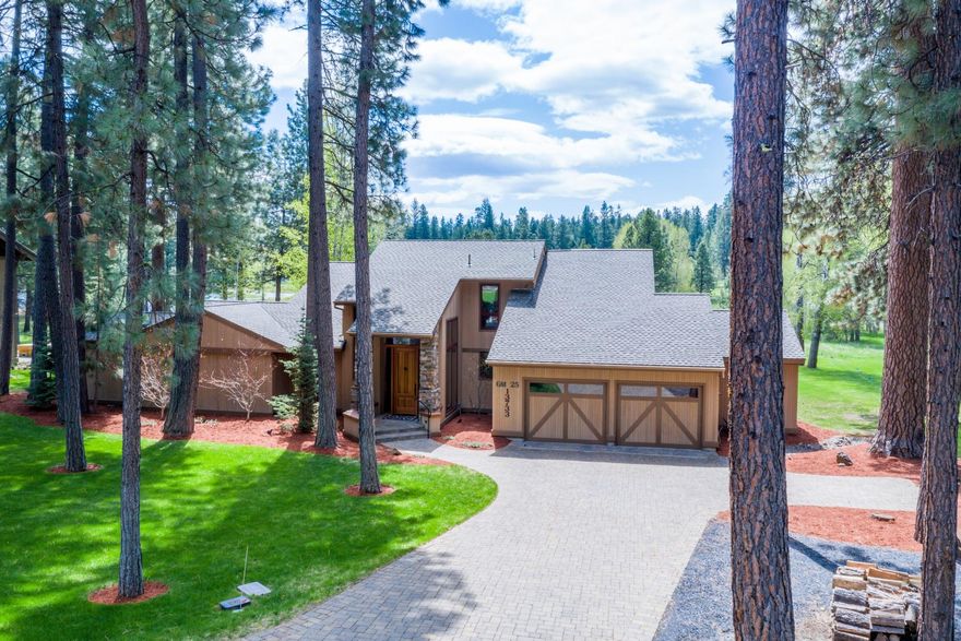 Rare opportunity to own a home on arguably the most beautiful settings at Black Butte Ranch! The location is peaceful and tranquil with nature at your doorstep. The property fronts Gosling Lake and provides endless views across the 3rd fairway of Glaze Meadow. The home was remodeled in 2011 and features a huge great room with vaulted ceilings, and is complimented with a floor to ceiling wood burning fireplace. Chef's kitchen is set with a breakfast nook and open to the dining and great room for easy entertaining. The master bedroom is located on the main level, with a full accessibility bathroom. Upstairs offers two additional bedrooms, loft, full bathroom, and storage room. An attached and over-sized two-car garage with room for a workshop adds to the huge deck, wine cellar, and fully landscaped property. Just a short walk, bike, or drive to the Glaze Meadow Rec Center, this home checks all the boxes for the ranch. Come enjoy all that Black Butte Ranch has to offer.