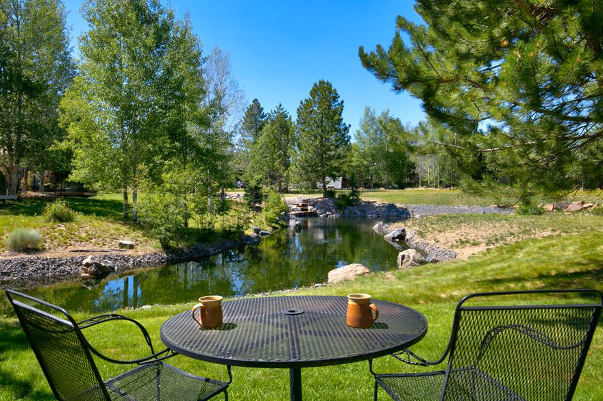 This well-maintained home in sought after Broken Top has such a peaceful setting overlooking the beautiful common area and waterfall. Single level home offers an open floor plan great for entertaining.  Oversized kitchen is equipped with stainless steel appliances and granite countertops.  Hardwood floors throughout with new carpet in the second and third bedrooms.  Broken Top is a gated community that features walking paths throughout, a park and dog park along with 18 holes of golf and other club amenities which is available with a membership.  The Fall Creek HOA includes snow removal and full front & back yard landscaping maintenance.  Don't miss this amazing opportunity.