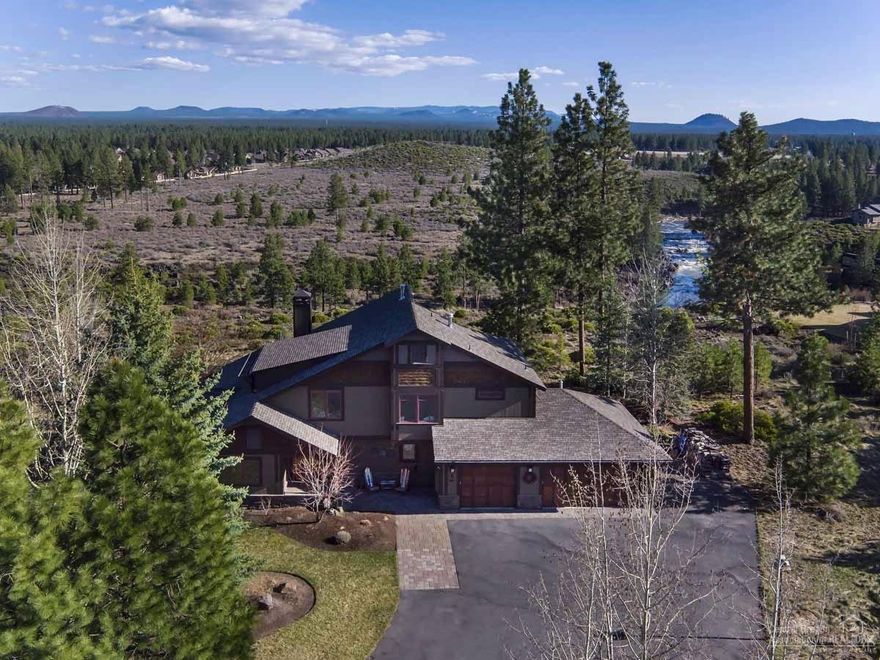 Beautiful craftsman-style home on 2.72 acres on the way to Mt. Bachelor & the Cascade Lakes. Open, bright home with a main level master & oversized rooms. Features include a stacked stone fireplace & exposed beam vaulted ceiling. Large patio area, triple-car garage, RV parking & ample storage. Among other great features is the bird watching from any window & the magic light throughout. River view from the 2nd level & elevated walk to the rim views to the east. Ride your bike to town or to the river trail.