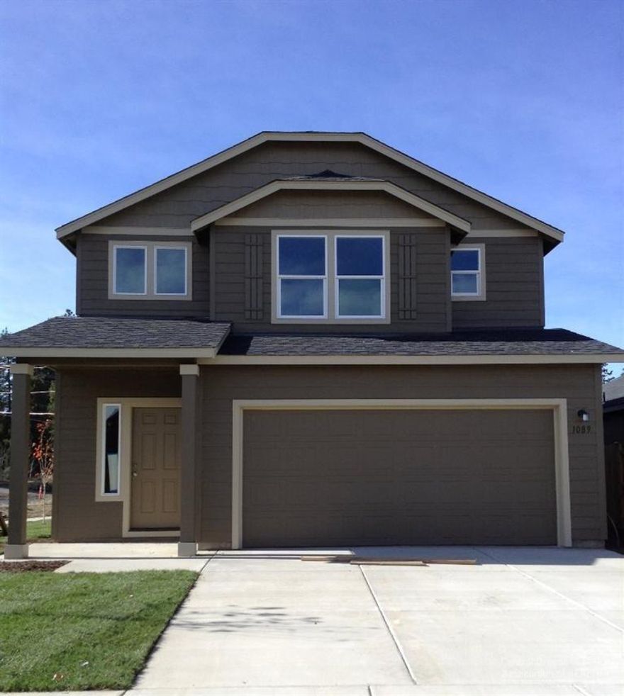 Well designed Middleton floorplan. Hayden Homes community in NE Bend - Eagle Crossing. Open living/kitchen/dining with built in desk, large pantry, GE kitchen appliances, fireplace, garage mandoor, 4' garage extension, covered patio, tile backsplash, front yard landscaping and more. Master suite has large walk in closet, dual vanity with private water closet and shower. Other two bedrooms share a large private bathroom. Laundry room is conveniently located upstairs. Estimated completion: April 2016