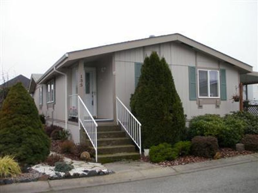Attractive, upgraded home in 55+ Willow Estates North. Features include tile entry, 3 bedrooms, 2 baths, cathedral ceilings, split bedroom floor plan, family room, separate dining area, ceiling fans, remodeled kitchen w/new cabinets, counter tops, laminate flooring, pantry, skylite & breakfast bar, large master suite w/bath remodeled w/wheelchair-width doorway & step-in shower, walk-in closet, remodeled guest bath, large laundry room w/built-in cabinets & pantry/food storage, covered 2-car carport, roomy storage shed, covered patio area for hot tub/spa & landscaped, fenced grounds w/sprinkler