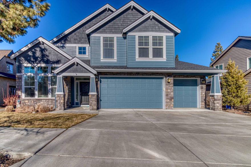 Stunning home perched above the Deschutes River with  Cascade Mountain views in highly desirable River Canyon Estates. Enjoy the view  from every room as the large window frame nature!  Main level primary suite with french doors leading out to an oversized deck where you can enjoy the sounds of Deschutes River. You will love entertaining in this chef's kitchen! Perfect flow throughout the main level with an open concept and plenty of space to spread out! Upstairs is where you'll find a wonderful loft/media room with built-in Murphy bed, oversized office/bonus room with double doors for privacy, and 2 bed/1 full bath. River Canyon Estates has so many amenities including pool, tennis, pickleball, parks, greenbelts and Deschutes River trail access connecting you to the River trail system and Old Mill. Home has been nicely upgraded throughout. Perfect location with easy access to all amenities Bend has to offer!