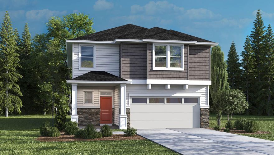 New construction in Bend! Experience Stevens Ranch in Bend situated next to Reed Market Rd and Highway 20 with easy access to the outdoors and city amenities. This roomy Pacific two-story floor plan has 4 bedrooms plus a bonus room, 2.5 bathrooms, with a den on the main floor that is perfect for guest stays or an at-home office. The open concept living space has stunning modern finishes throughout with hardwood laminate flooring and has designer touches like a fireplace with painted accent wall. The chef-inspired kitchen has outstanding features like stainless-steel appliances, quartz countertops with solid surface backsplash, and a gas range/oven. The primary has wonderful features including a double vanity sink, walk-in shower, and a spacious walk-in closet. Receive a closing cost credit with the builder's preferred lender. Call for details. Sales office hours are 10am - 5:30pm daily. Photos are representative of plan, features/specs may vary!