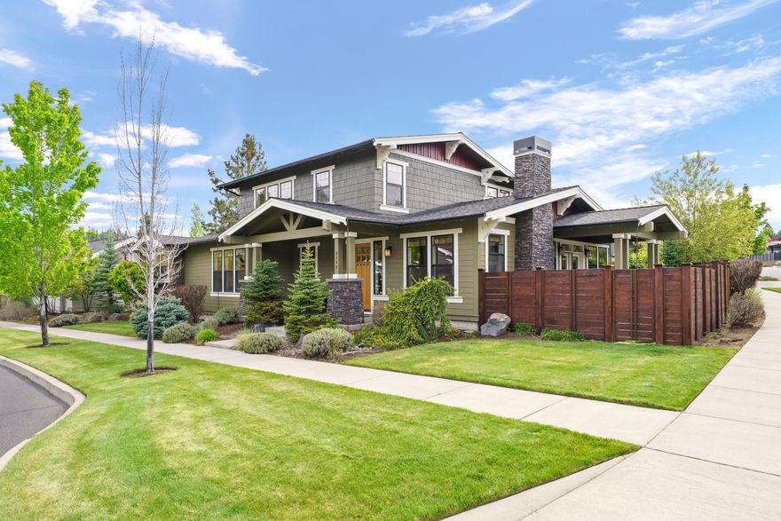 Northwest Crossing move-in ready 4 bedroom spacious craftsman home built in 2013 on a corner lot. You're greeted by an open great room with gorgeous hardwood flooring, inviting kitchen w/large entertaining island, covered patio, and oversized laundry/mudroom. Primary suite is on the main level with custom tiled primary shower. Upstairs are 3 bedrooms with 2 walk in closets plus a versatile bonus room/loft. This home was the builders showcase home in 2013 Tour of Homes and is lightly lived in and exceptionally well maintained. Earth Advantage Gold certification. Upgrades throughout include: garage with custom cabinetry, epoxy floor and shop area; fenced yard enclosure; all exterior recently painted. This property is turnkey and ready for you today! Ideal access to Galveston corridor and everything NWX offers for shopping, restaurants, schools, parks, and trails a short walk away.