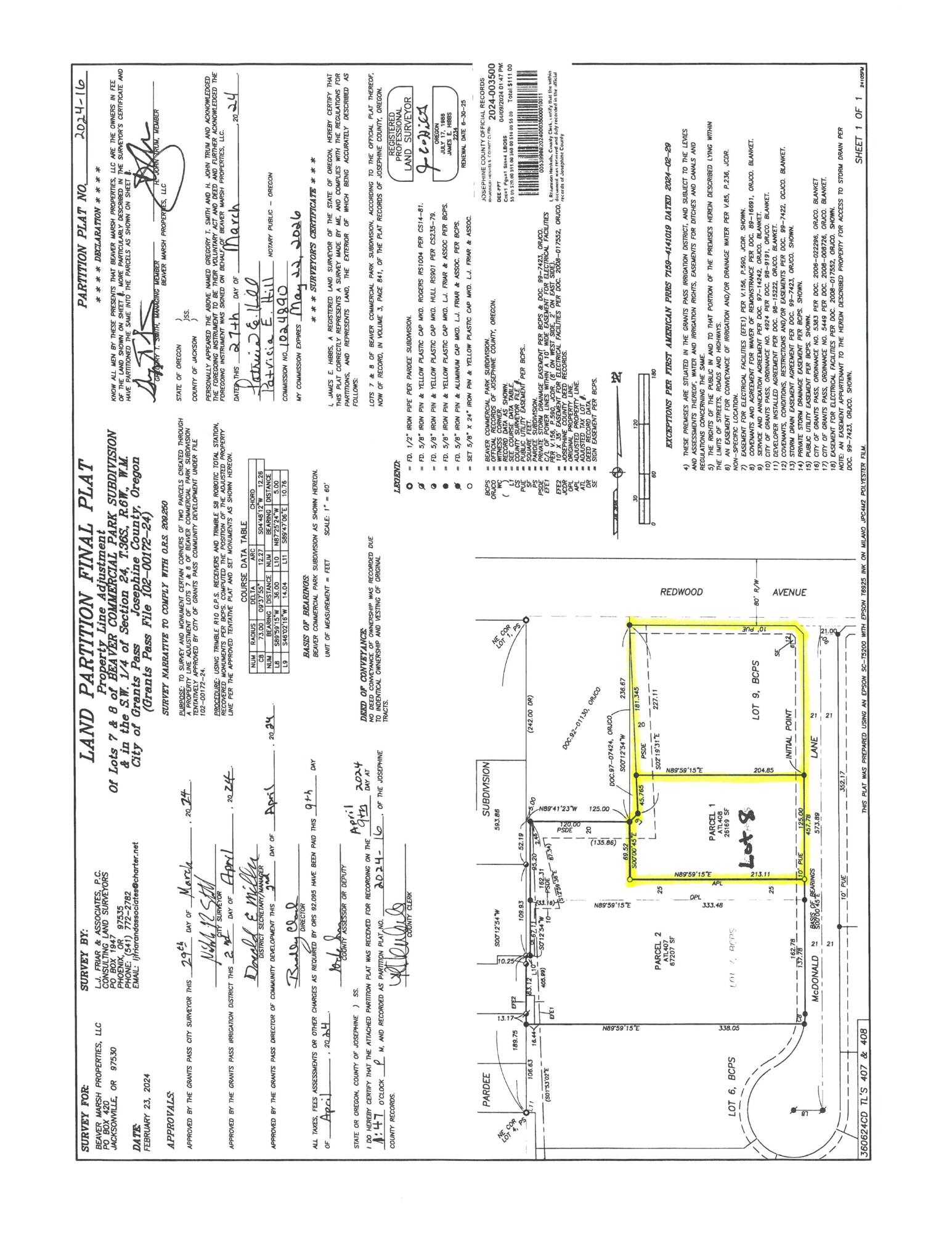 Beaver Commercial Park Subdivision - Commercial Sale
