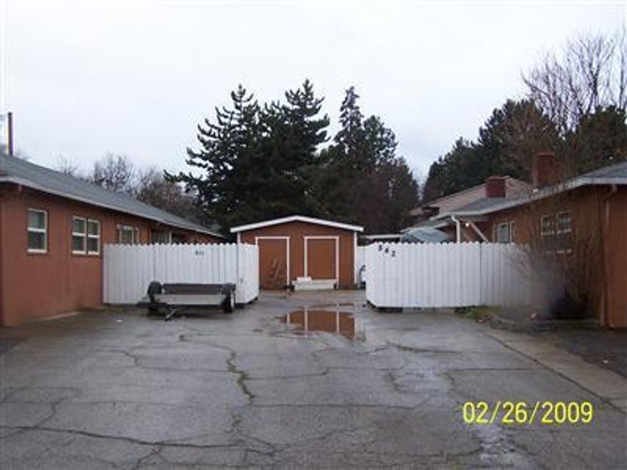 This is a great opportunity to own a great CASH FLOW Generator! These four 3 bedroom/1 bath units rented from $750-$800 per month. The two rear units have private yards and storage sheds. Most windows have been replaced with white vinyl. There is some deferred maintenance. Units are in fair to good condition. This is a BANK REPO so we don't have any financial records on the property, but you do the math and bring your offers!