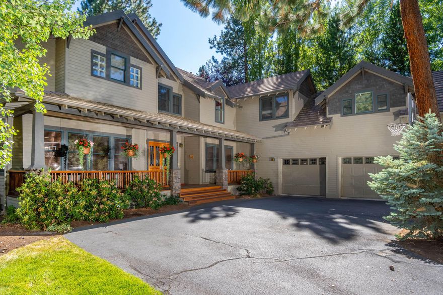 Beautiful and timeless, this custom built Craftsman is situated on a private .45 acre lot in Broken Top - one of Bend's premiere golf communities.  Fine craftsmanship, elegant hardwoods and quality finishes are found throughout this impressive home.  Large front porch, dramatic entry with soaring ceilings and a grand spiral staircase lead to a recently remodeled gourmet kitchen featuring Ceasarstone counters, 48 in Bertazzoni range/oven, Gaggenau steam/convection oven.  Panoramic sliding doors create a transition to a peaceful outdoor space with lush green lawn and scenic Spruce and Pine.  Main floor living room has a wood burning fireplace, private dining area with lovely French doors and a classic office with gas fireplace and built ins.  Elegant Master Suite is upstairs along with 4 bedrooms, 2 Jack and Jill baths and a huge bonus room above the 3 car ''plus'' garage.  Add'l 2000 ft. of unfinished basement not included in SF.
