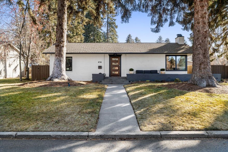 Located on a spacious corner lot in one of Bend's most sought-after neighborhoods, this stunning Mid-Century Modern home mixes timeless appeal with contemporary upgrades. The thoughtfully designed layout offers an abundance of natural light and multiple outdoor living spaces. The kitchen was recently revamped, and boasts a sleek and practical design with gorgeous soapstone countertops. Both guest bathrooms have been modernized with stylish touches, while the updated downstairs basement adds versatile and charming living space or the possibility of a cozy guest suite. Enjoy peace of mind with a whole-house filtration system, keeping summer wildfire smoke at bay so you can breathe easy all season long.
Just a short hop from Downtown Bend, Drake Park and the Deschutes River, this home's location is simply unbeatable!
Full 2020 remodel (down to the studs) of home was approved by City of Bend Historic District and fully permitted with the City of Bend.