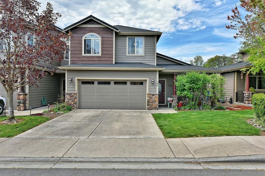 Here is a rare opportunity to purchase a quality built low maintenance townhome in the desirable RIVERS EDGE VILLA ESTATES. Enjoy deeded Rogue River access, and the low utility costs of an Energy Star home. This end-unit home rests in a quiet setting offering a private back yard with large covered patio and open views of the surrounding territory. Home features a fabulous floor plan with a main level master bedroom offering 9' coffered ceilings, two walk-in closets, and dual vanity in the master bath. Vaulted ceilings in the great room and upstairs bonus area add an abundance of natural light and comfort to this home. Too many features to list: Tile floors, granite countertops, and stainless steel appliances in the kitchen; gas fireplace in great room, tankless hot water heater, 5 ceiling fans, ample storage, finished two car garage . . . Schedule your appointment to see this home today. HOA is $50 per month and covers front landscape maintenance.