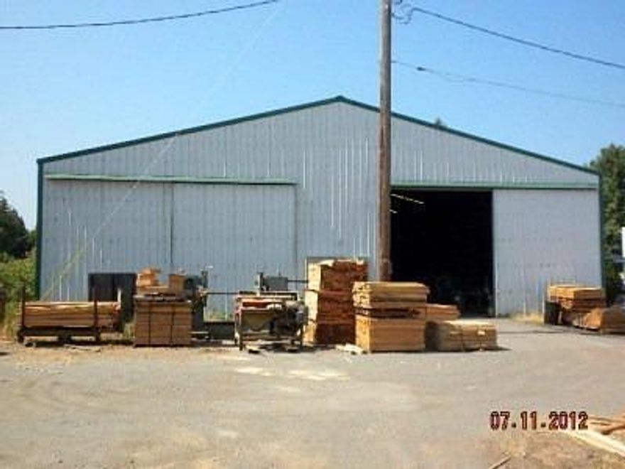 Excellent location with access & availability for your industrial uses. Manufacturing & storage capabilities in these two large warehouse type buildings of 6720 sq ft (built in 1993) & 3612 sq ft (built in 1950) on two tax lots. Current tenant, Valley Wood Products, rents both buildings on both tax lots and pays $1000 per month total. Tenant pays utilities, Sellers pays taxes & property insurance. Zoned Business Park (BP). Tenant required 90 days notice to vacate if rental agreement is not renewed after purchase. Priced below 2010 Fee appraisals of $356,000, on file.