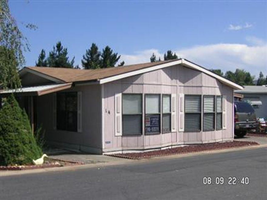 Very well maintained senior park with pool and club house. (Glenwood MH Park)2 bdrm, 2 bth, 1224 sqft home in good condition. Sale includes washer/dryer. New floors in each bathroom and newer water heater. Vaulted ceilings, quiet cul-de-sac, large master bath and storage shed, beside carport. Built-ins in dining room. Extra parking available through manager.