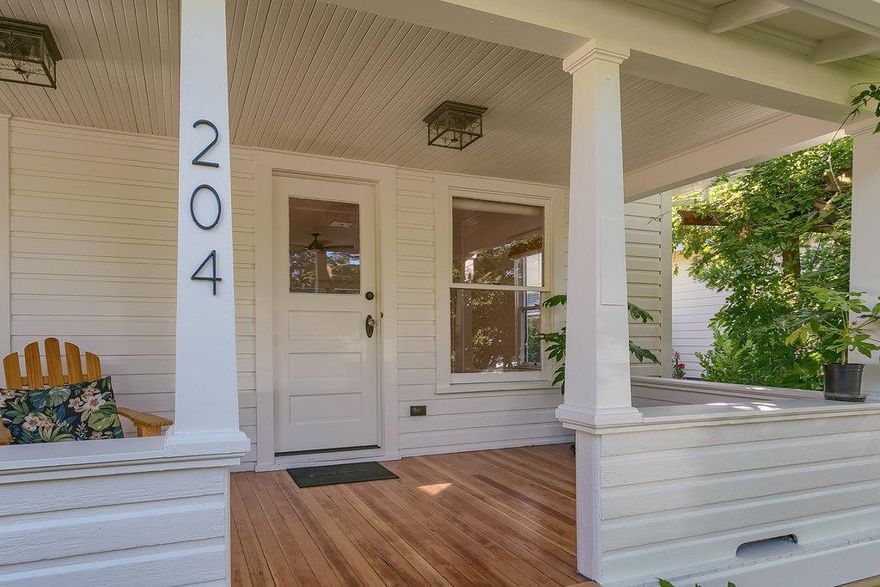 Thoughtfully & tastefully remodeled inside & out! This 1116 SF, 3BR/1BA, single-level home is in a fun downtown Talent location. And...while this turn-of-the-century home has been updated extensively, you'll still enjoy so much of its original charm w/refinished, original hardwood flooring/decking, 10' ceilings, windows & period-appropriate trim-work. The home features an impressive yet charming & private yard w/irrigation, raised garden beds & fruit aplenty! Enjoy blueberry bushes, a fig tree & pom tree as well as stunning perennial flowers now in full bloom. In the rear of the home, there is a 300 SF shop w/vaulted ceilings. Buyer to do their own due-diligence regarding the potential for an ADU. Attic in the main home could potentially be converted into living space.