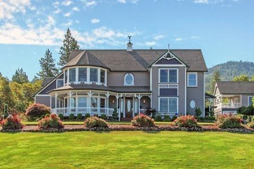 Beautiful custom built home in prestigious Roxy Ann Heights gated community (paved roads) with 360 degree views of the gorgeous Rogue Valley. Grand entrance w/large Swarovski crystal chandelier. Brazilian cherry wood floors. Special touches include crown molding, wool carpeting, gas fireplaces. Too many features to list! Over 36 acres bounding with nature. Mountain creek wraps around East & North sides of property. 2 ponds, Artisan well 30 GPM per seller. Lagoon - style pool w/hot tub ensconced by trees, flowers & mature plantings. Beautifully landscaped! Large gazebo perfect for outdoor dining, entertaining & events. Green house w/ bricked floor, heat & water. Fenced garden w/sink. Custom tool & storage sheds. 3 car finished garage & RV parking. Forestry approved fuel break. Helicopter landing area.