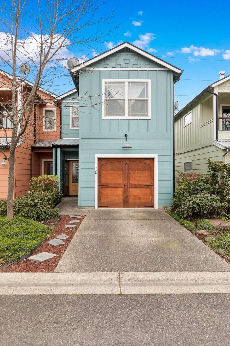 Charming townhome in Maple Park Estates! This beautiful 2 bedroom, 2.5 bathroom home features an open living room and kitchen that includes granite countertops, and walk in pantry. The large living room with cozy natural gas fireplace leads to a fenced backyard and patio. Upstairs features two large suites, both with en suite bathrooms, walk in closets, a private balcony and a second natural gas fireplace. Enjoy everything this community has to offer with access to community club house and pool. Great location within minutes of parks, downtown Grants Pass, and the Rogue River. This is a must See!