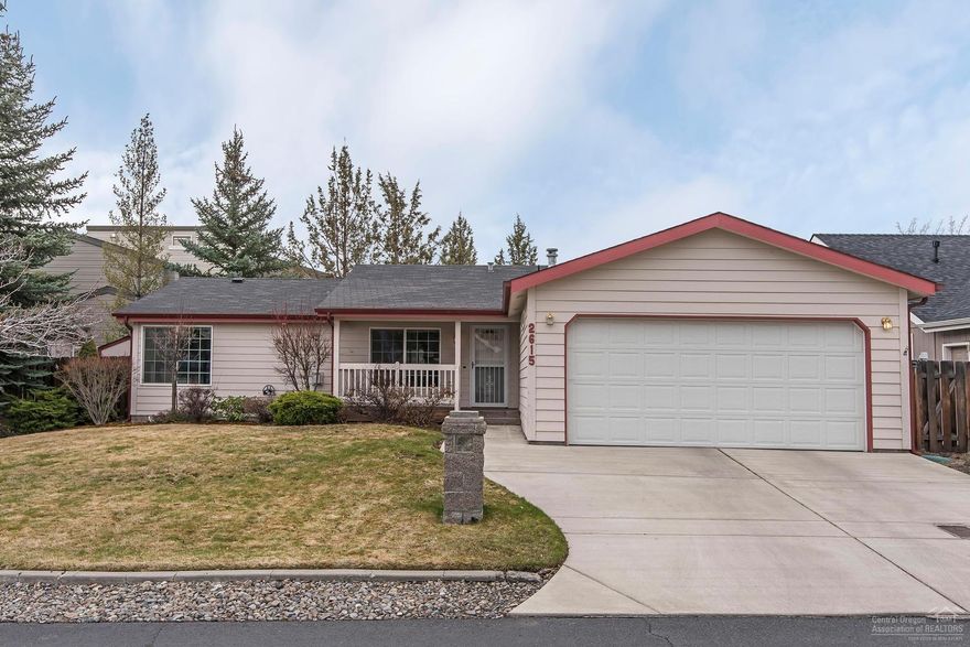 Cute single level home in desirable Mtn View Park. Gated community in NE Bend conveniently located near medical facilities, shopping and restaurants. Light & bright with vaulted ceilings, gas fireplace, spacious kitchen and large master bedroom with walk in closet. Private, low maintenance backyard with covered deck, storage shed and views of Pilot Butte. Needs new carpet, interior paint and some TLC, price to sell as-is'' and ready to make your own! Attached 2 car garage with built in storage cabinets and handicap accessible ramp. Community offers pool, sports court and front yard landscaping care.