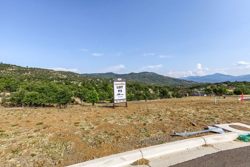 Located in East Medford's premier Saddle Ridge development.  A neighborhood of upscale, custom homes.  This is a view lot at the end of a cul-de-sac.  This is not a build package.  Buy the lot and bring your own builder.  The listing agent is related to the seller.